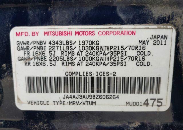 2011 MITSUBISHI RVR SE