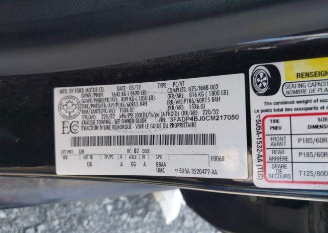 2012 FORD FIESTA SE