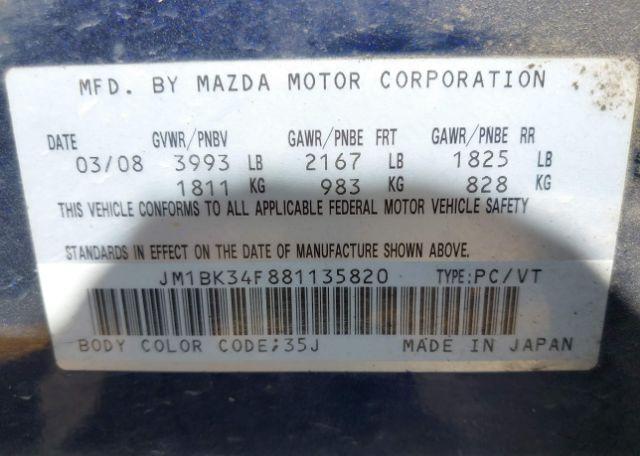 2008 MAZDA MAZDA3