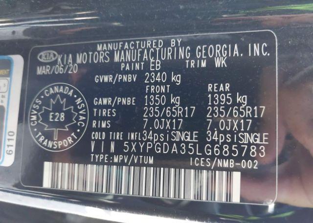 2020 KIA SORENTO 2.4L LX