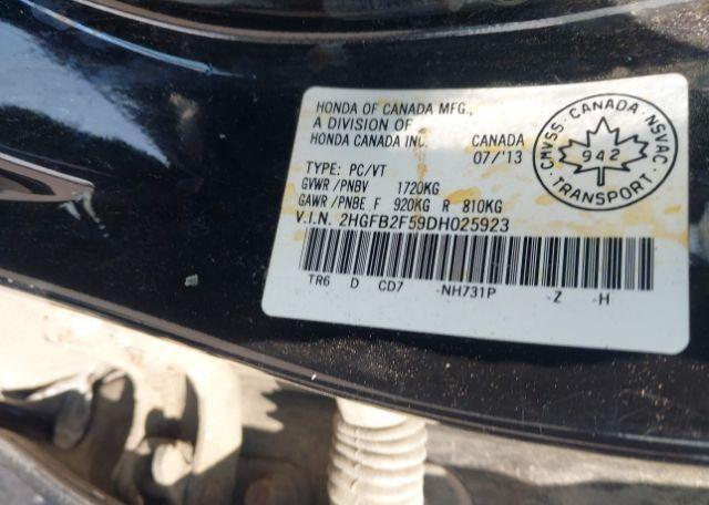 2013 HONDA CIVIC EX