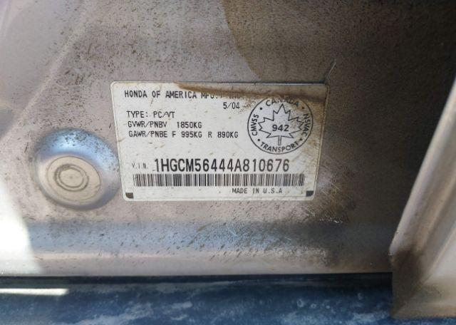 2004 HONDA ACCORD LX-G