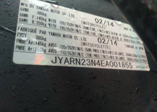2014 YAMAHA YZFR1