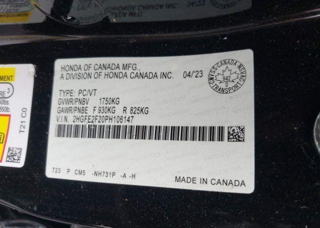 2023 HONDA CIVIC LX