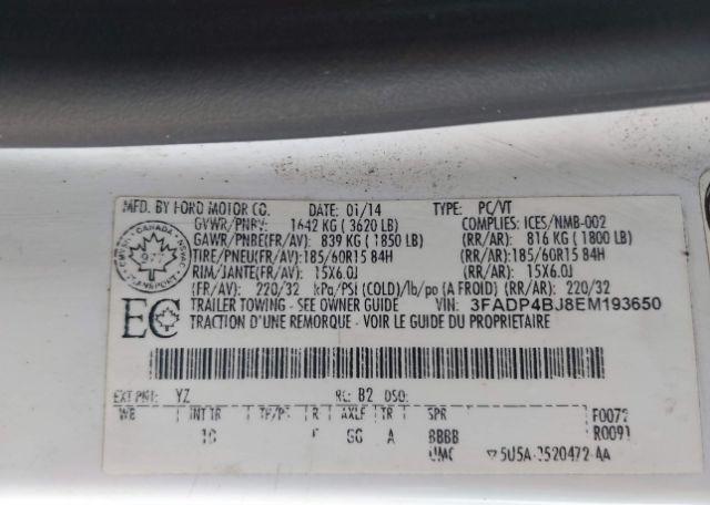 2014 FORD FIESTA SE