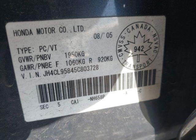 2005 ACURA TSX