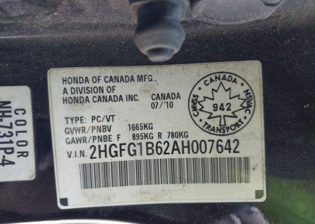 2010 HONDA CIVIC LX SR