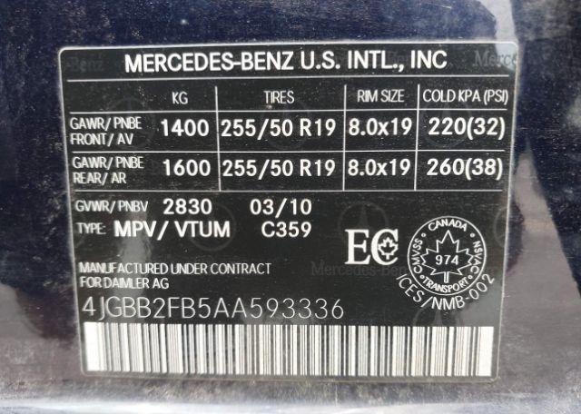 2010 MERCEDES-BENZ ML 350 BLUETEC 4MATIC