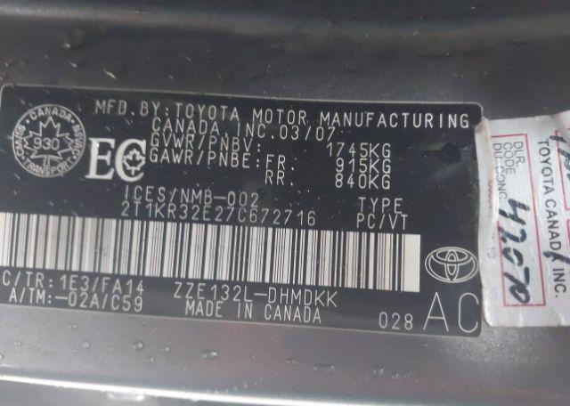 2007 TOYOTA Matrix XR