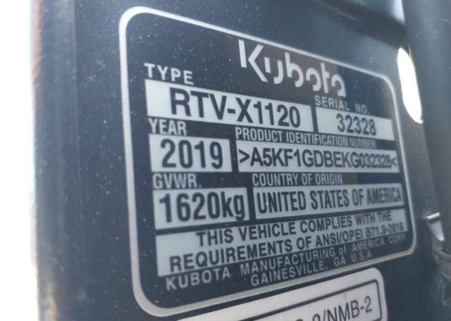 2019 Kubota RTV-X1140 DSL