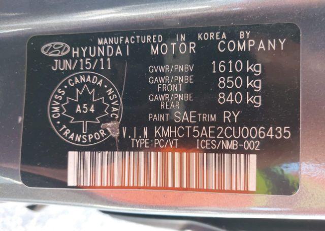 2012 HYUNDAI ACCENT GL