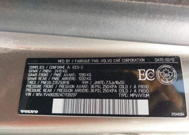 2012 VOLVO XC70 T6