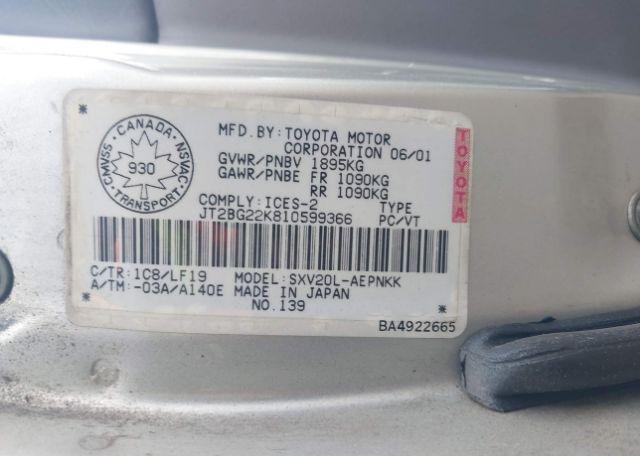 2001 TOYOTA CAMRY CE