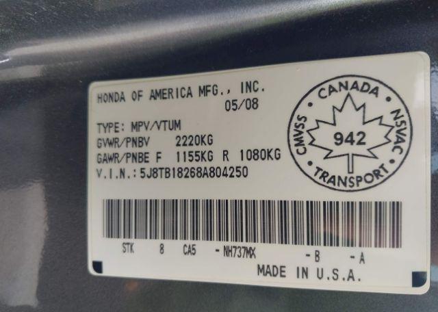2008 ACURA RDX