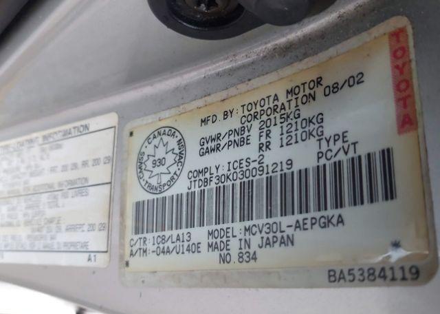2003 TOYOTA CAMRY LE