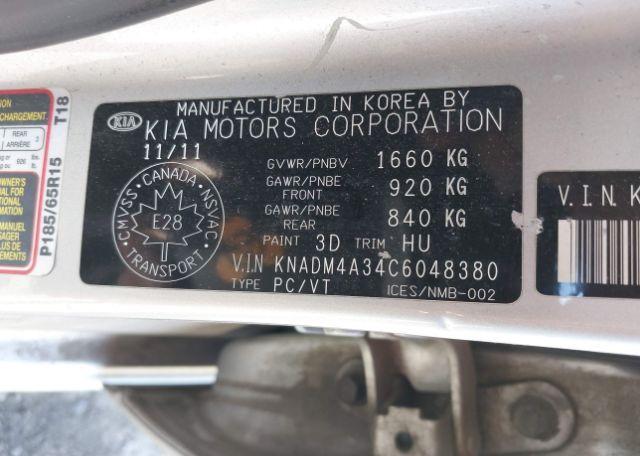 2012 KIA RIO EX
