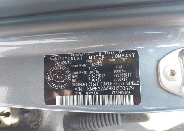 2019 HYUNDAI KONA 2.0L PREFERRED