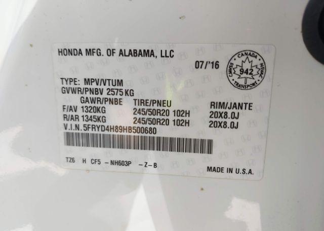 2017 ACURA MDX ELITE PACKAGE