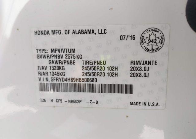 2017 ACURA MDX ELITE PACKAGE