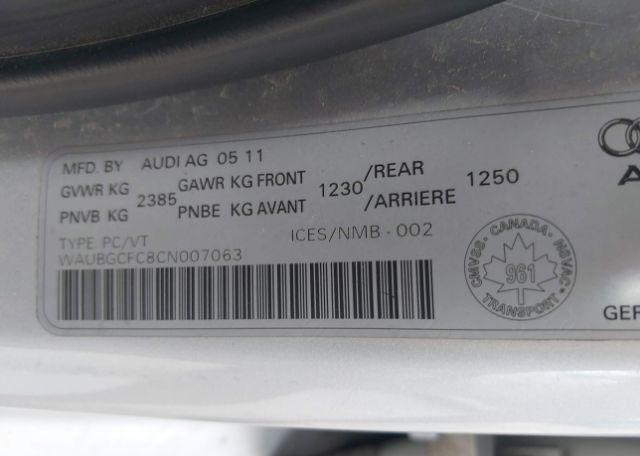 2012 AUDI A6 3.0 PREMIUM