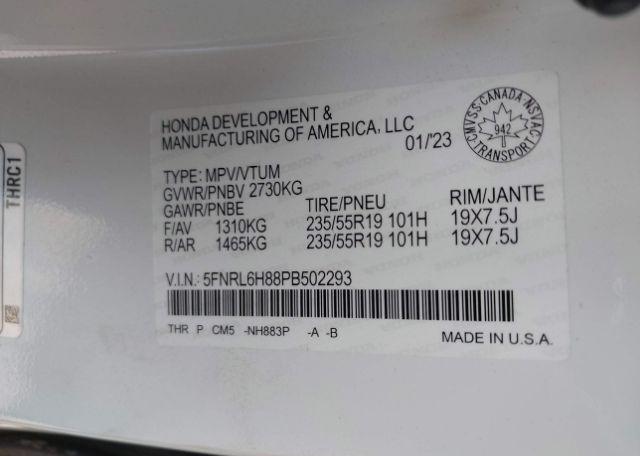 2023 HONDA ODYSSEY TOURING