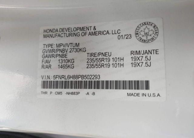 2023 HONDA ODYSSEY TOURING