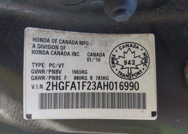 2010 HONDA CIVIC DX