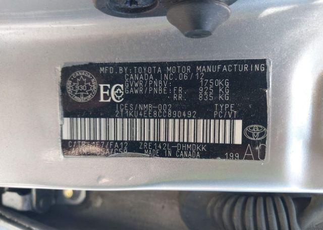 2012 TOYOTA MATRIX