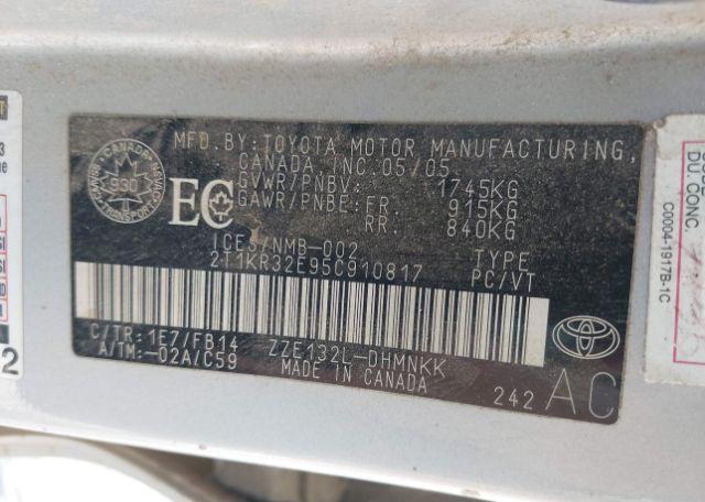 2005 TOYOTA MATRIX WAGON