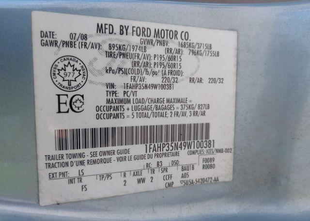 2009 FORD FOCUS SE