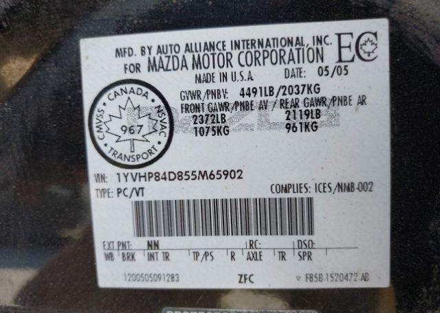 2005 MAZDA MAZDA6 GS-V6