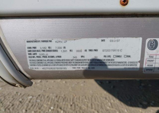 2007 KZRV OUTDOORSMAN
