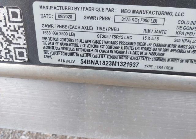 2021 NEO 7x14 Enclosed Trailer