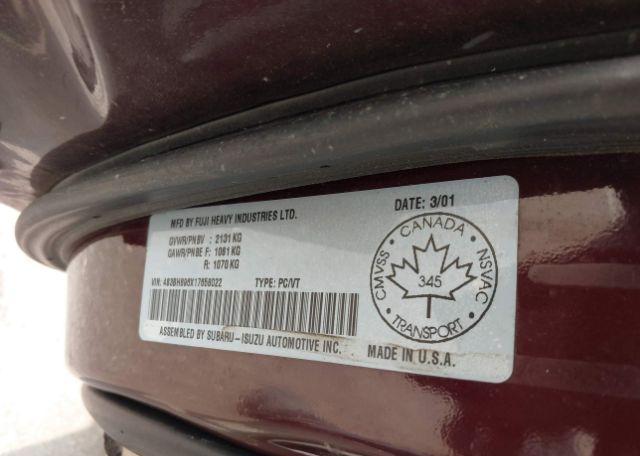 2001 SUBARU OUTBACK H6-3.0