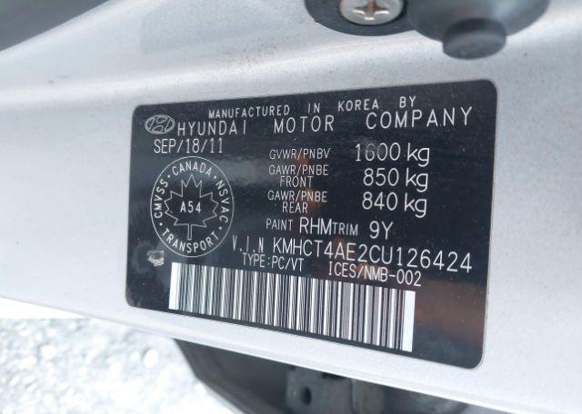 2012 HYUNDAI ACCENT