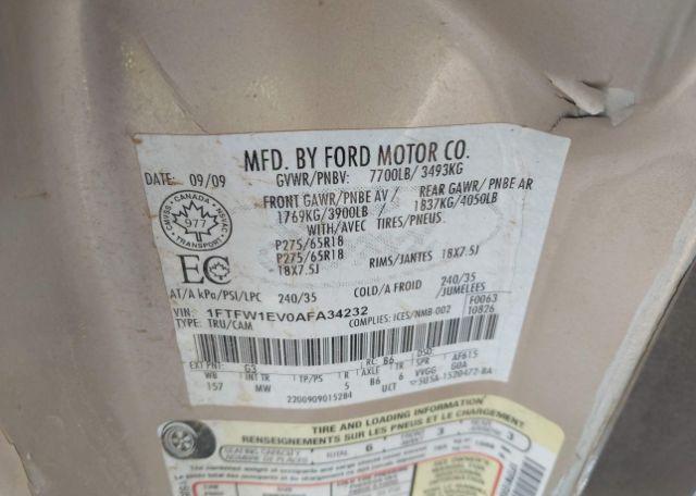 2010 FORD F-150 FX4
