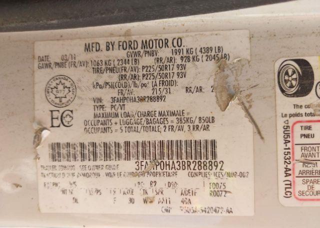 2011 FORD FUSION SE