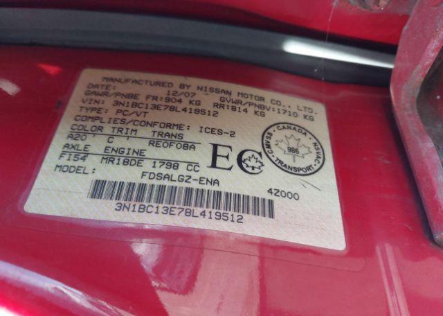 2008 NISSAN VERSA 1.8SL