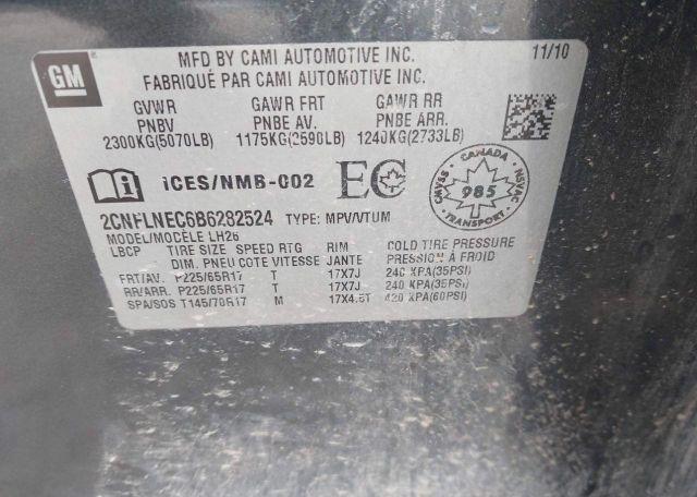 2011 CHEVROLET EQUINOX 2LT