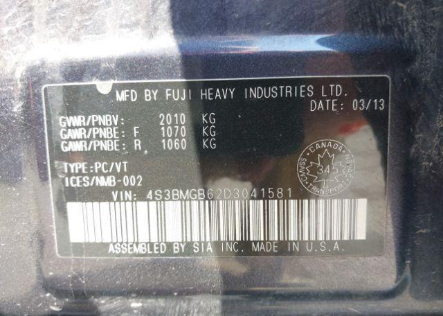 2013 SUBARU LEGACY 2.5I TOURING PACKAGE
