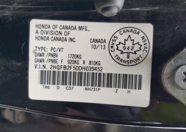 2013 HONDA CIVIC EX 4DR
