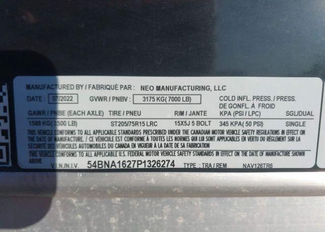 2023 NEO 12x7 UTILITY CARGO TRAILER