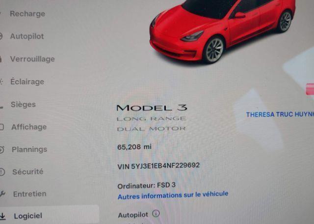 2022 TESLA MODEL 3 LONG RANGE
