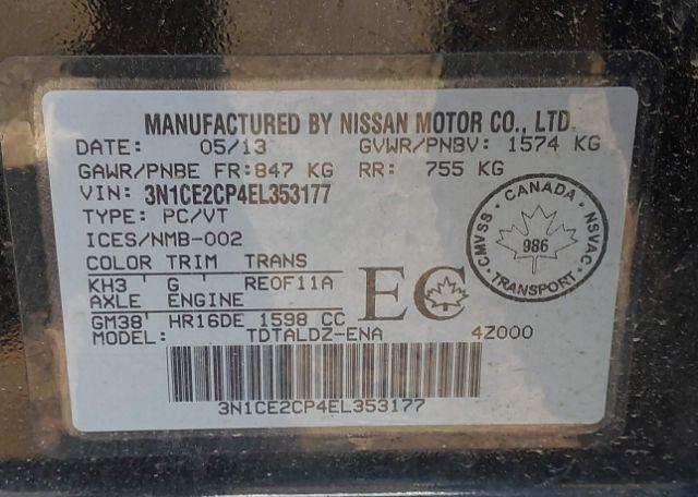2014 NISSAN VERSA NOTE 1.6 S