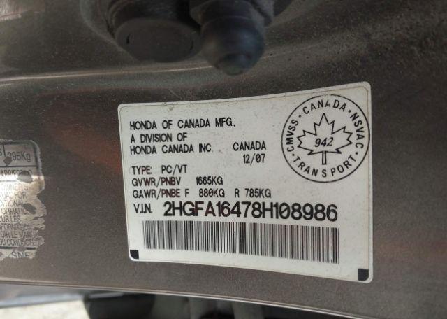 2008 HONDA CIVIC DX-G