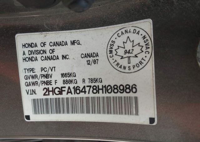 2008 HONDA CIVIC DX-G