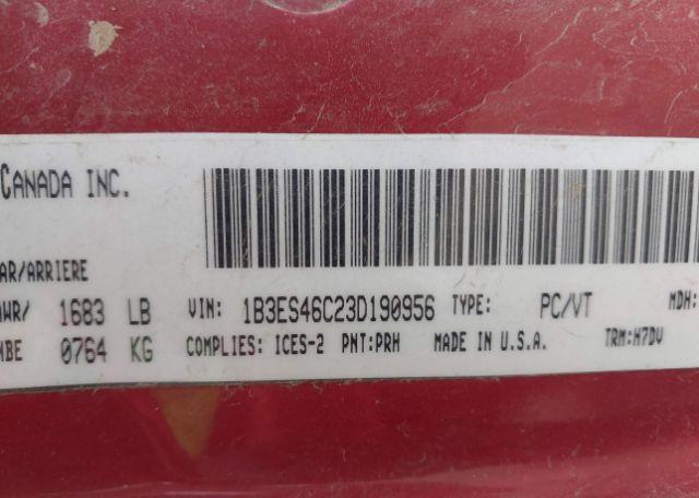 2003 DODGE SX 2.0