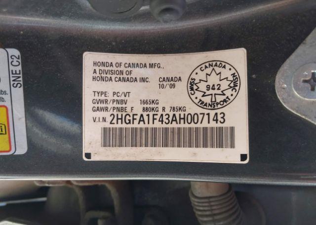 2010 HONDA CIVIC SDN