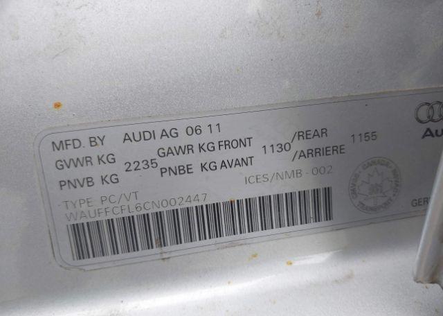 2012 AUDI A4 2.0T PREMIUM