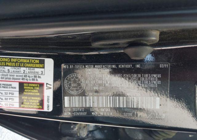 2011 TOYOTA VENZA BASE V6